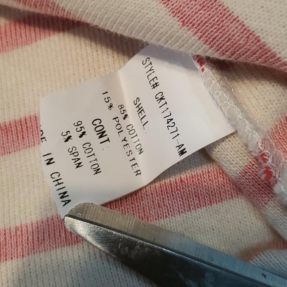 Code X Mode Red & Off White Terry Crop Top With Puff Sleeves Size M NWT - Picture 4 of 6